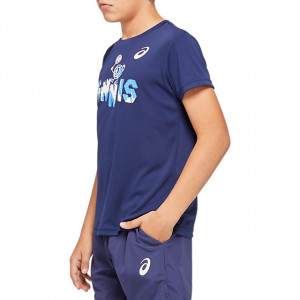 ASICS - T-shirt junior Tennis Kids Graphic T peacoat (2044A008-401)