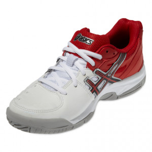 ASICS - Buty tenisowe dla dzieci GEL-GAME 4 GS white-black-fiery red