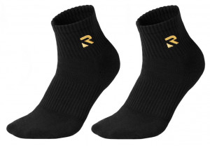 REDSON - Skarpety czarne ze złotym logo - 2 pary