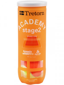 TRETORN - Piłki tenisowe dla dzieci ORANGE Academy 2 (3 szt.) wiek 8-9 lat