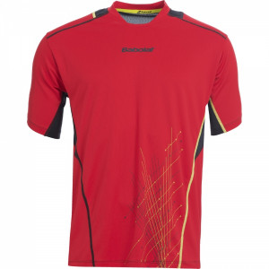 BABOLAT - T-shirt chłopięcy PERFORMANCE czerwony (2015)