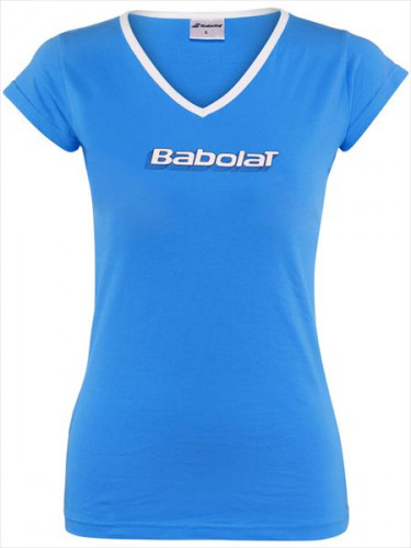 BABOLAT - T-shirt training girl-woman niebieski.jpg